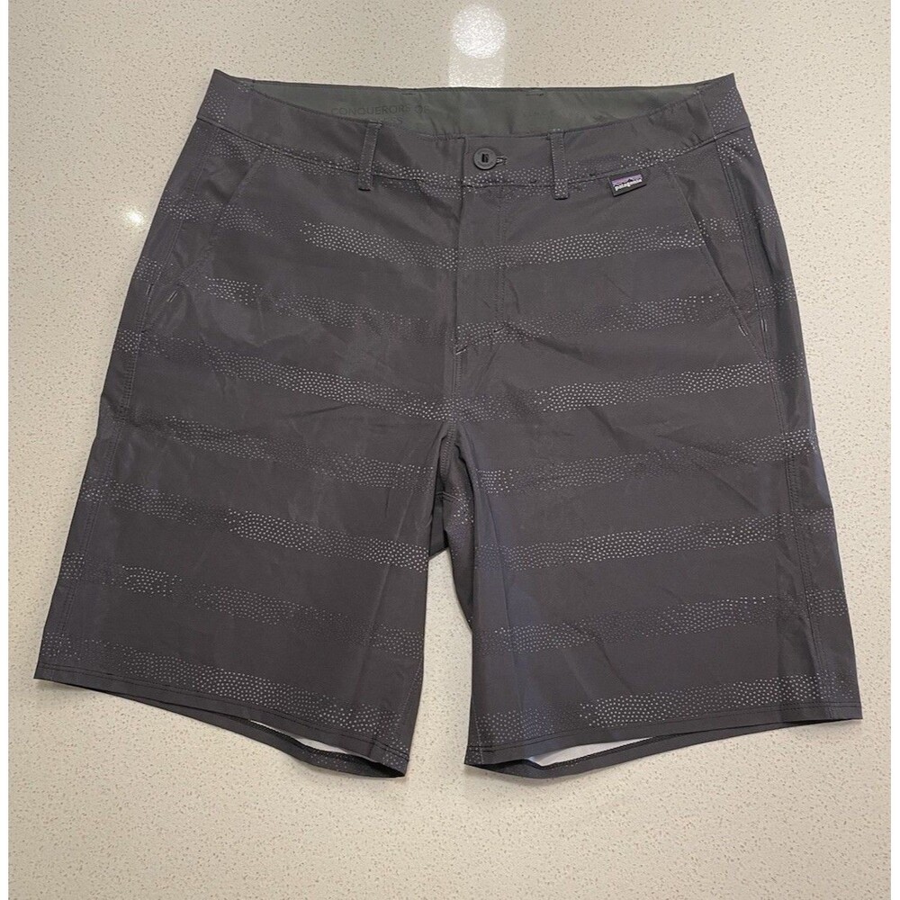 Patagonia Men’s Size 30 Hydropeak Hybrid Board Shorts Marine Fog Ink Black